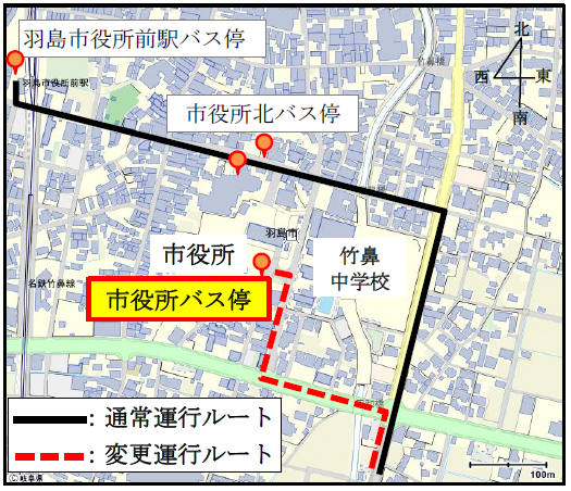 竹鼻まつり迂回