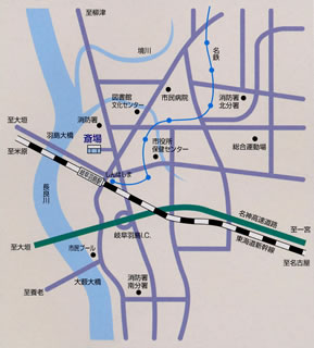 市営斎場の案内図