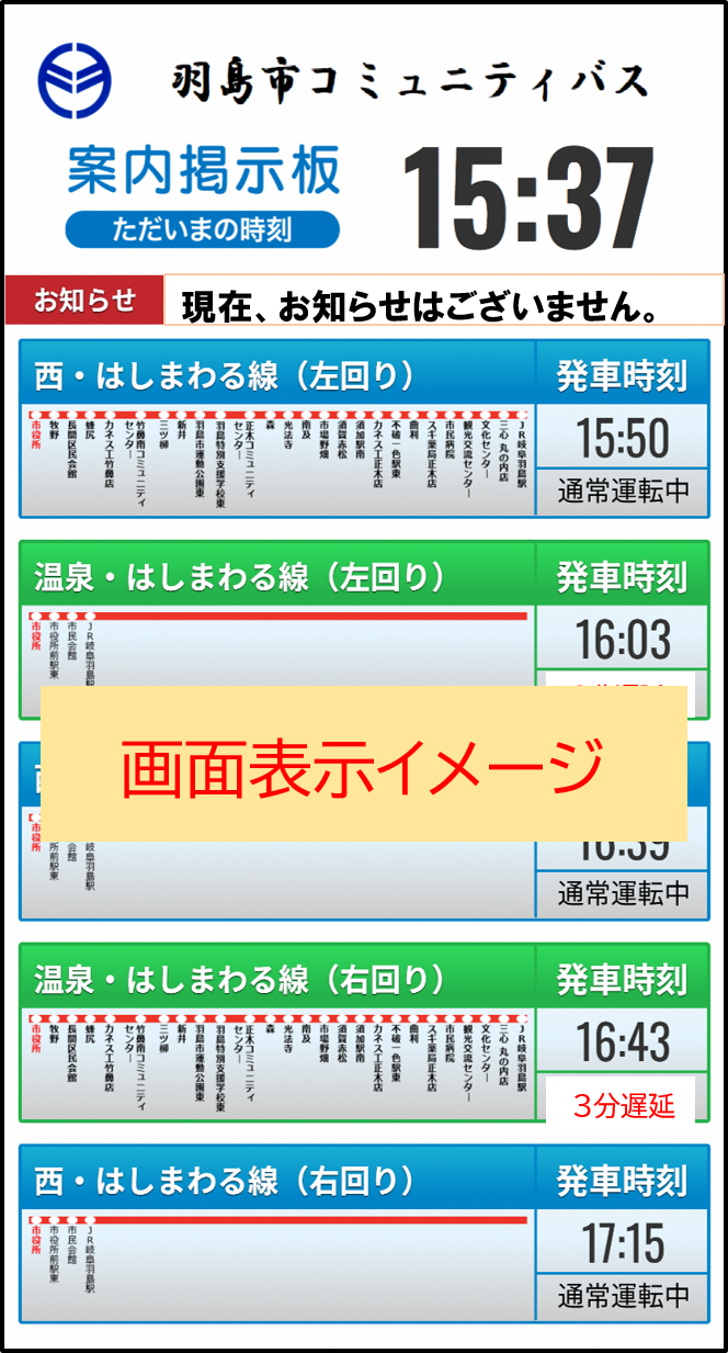 サイネージ表示イメージ